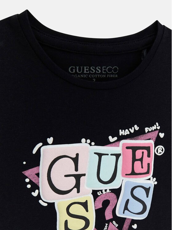 Guess Kids Guess Kids Top 176669 Czarny Classic Fit