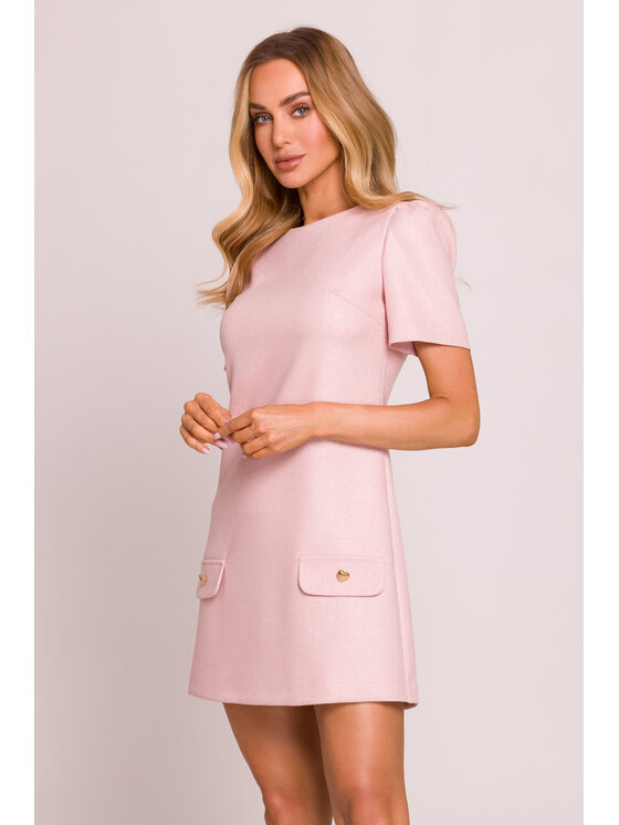 Made of Emotion Made of Emotion Sukienka letnia M855 Różowy Premium Fit