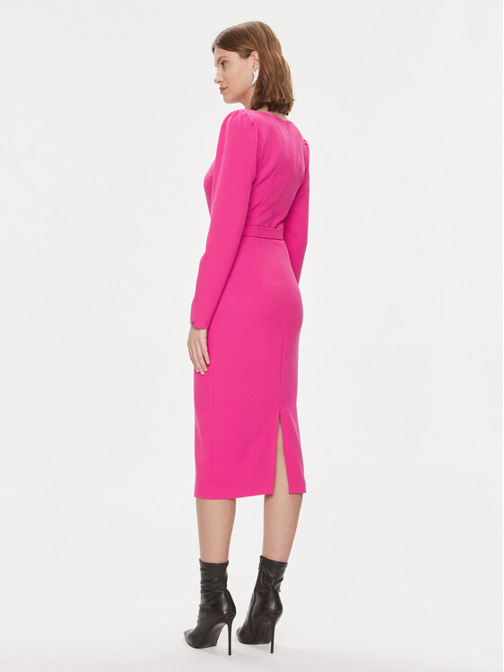 Nissa Nissa Koktel haljina RZ14405 Ružičasta Slim Fit
