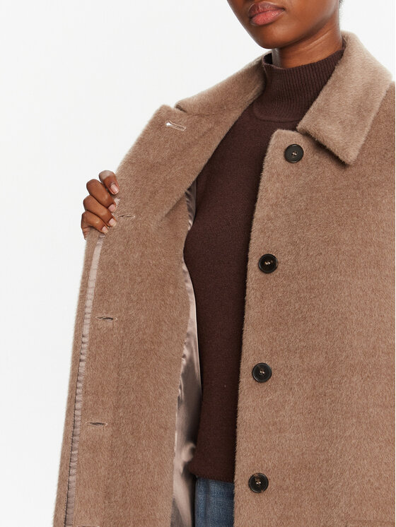 Marella Marella Cappotto di lana Icam 2523016122 Beige Regular Fit