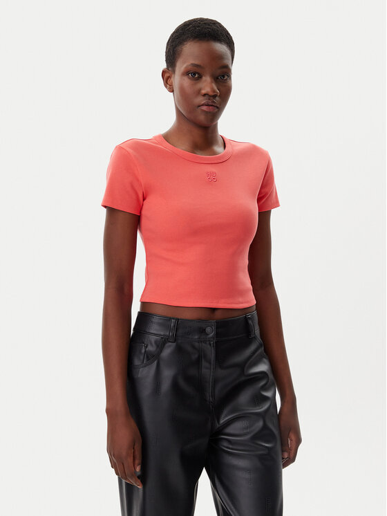 HUGO HUGO T-Shirt Delanor 50512000 Červená Slim Fit