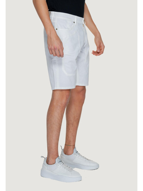 Jeckerson Jeckerson Shorts da mare JAYDE001 Bianco Bermuda Fit