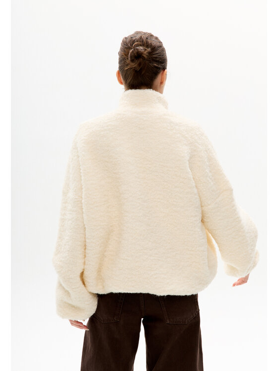 Mirons Mirons Bluza baranek Biały Oversize
