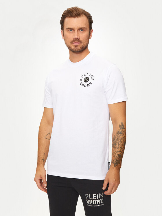 Plein Sport Plein Sport T-shirt AADC MTK7940 STE001N Bijela Regular Fit