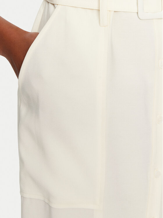 Patrizia Pepe Patrizia Pepe Φόρεμα πουκάμισο 2A2870/A573-W146 Εκρού Regular Fit