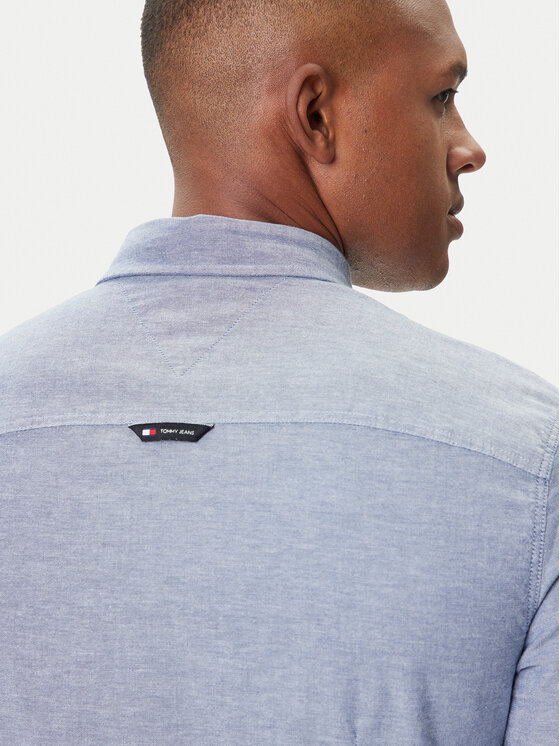 Tommy Jeans Tommy Jeans Marškiniai Oxford DM0DM09594 Mėlyna Slim Fit