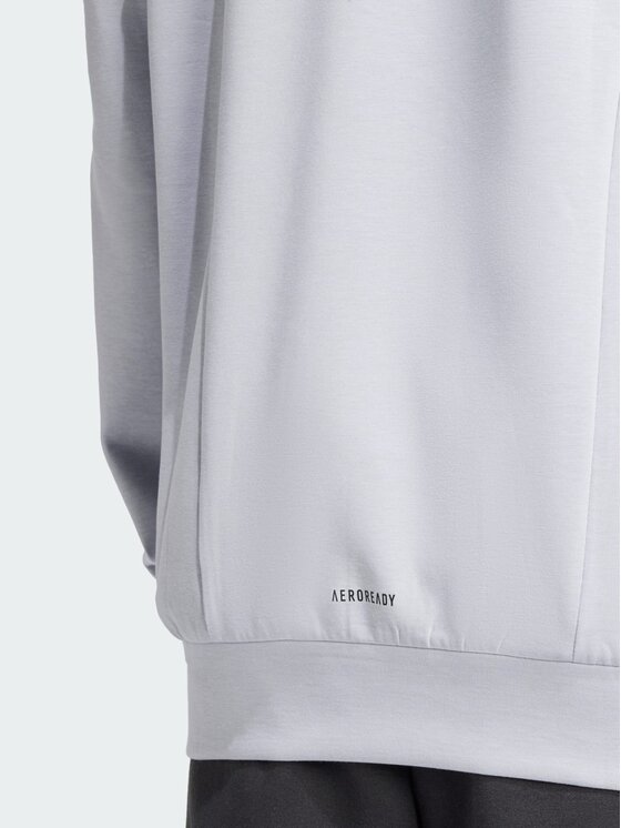 adidas adidas Bluza Designed for Training Crew Szary jasny Regular Fit