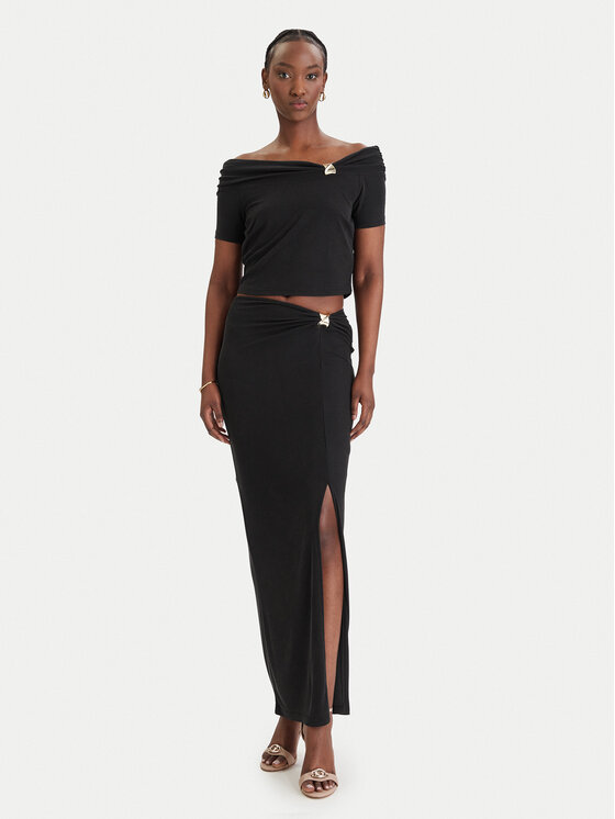 Guess Guess Макси пола W6GD15 K2936 Черен Slim Fit