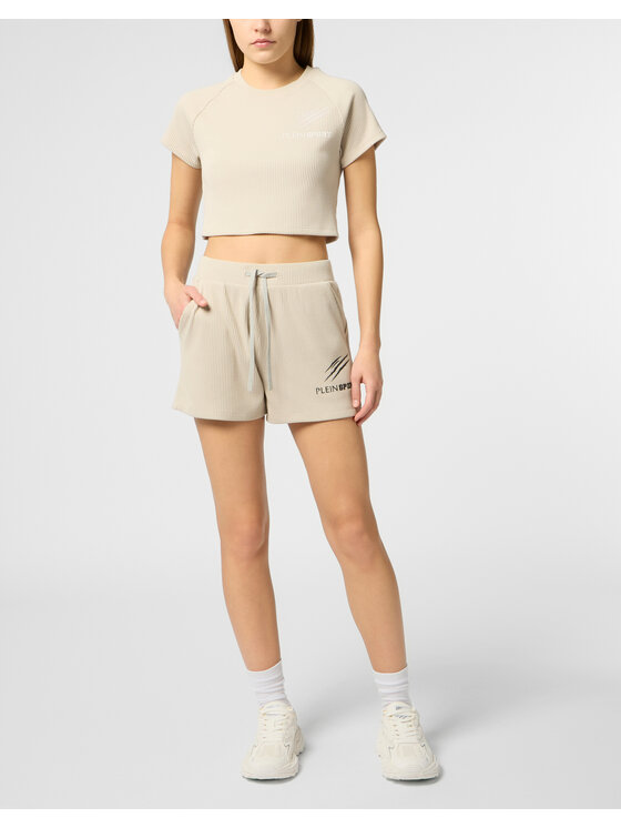 Plein Sport Plein Sport Szorty sportowe 29107 Biały Active Fit