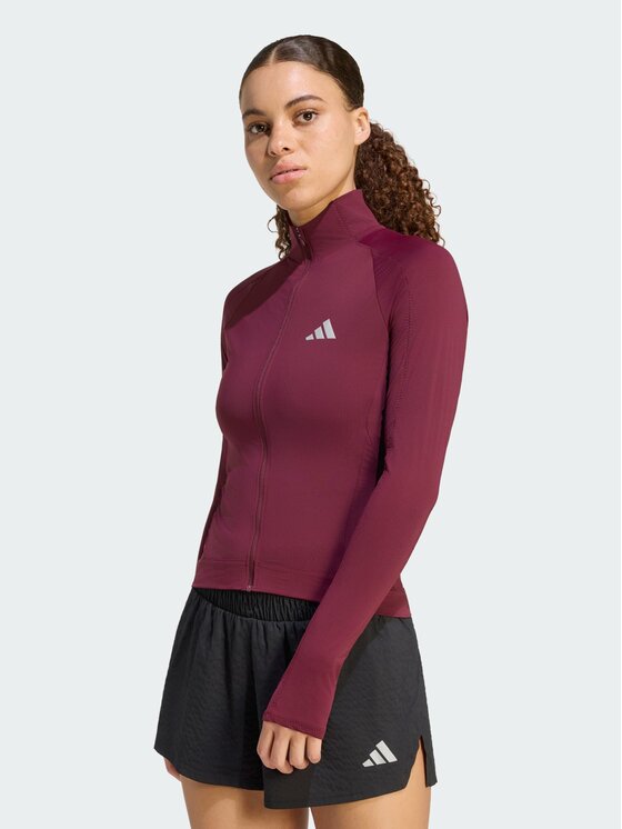 adidas adidas Kurtka do biegania 158654 Czerwony Fitted Fit