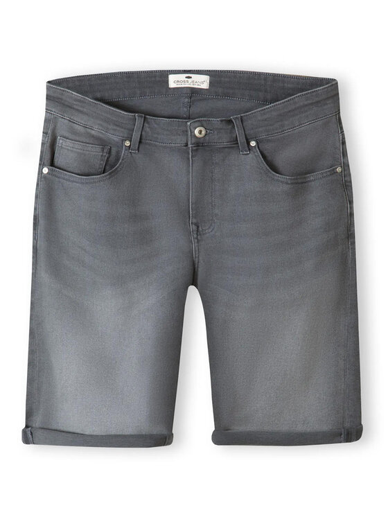 Cross Jeans Cross Jeans Szorty jeansowe A 565-400 Szary Regular Fit