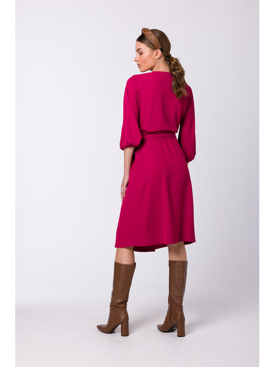 Stylove Stylove Koktejlové šaty S340 Fialová Regular Fit