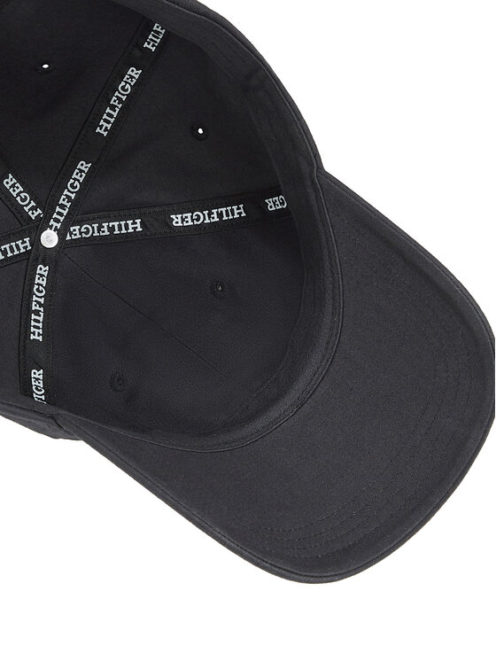Tommy Hilfiger Tommy Hilfiger Czapka z daszkiem Th Monotype Soft 6 Panel Cap AM0AM13165 Czarny