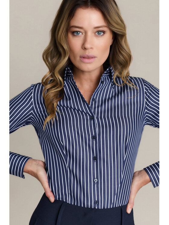 Lancerto Lancerto Koszula Graziana Slim KO073226000034 Granatowy Slim Fit