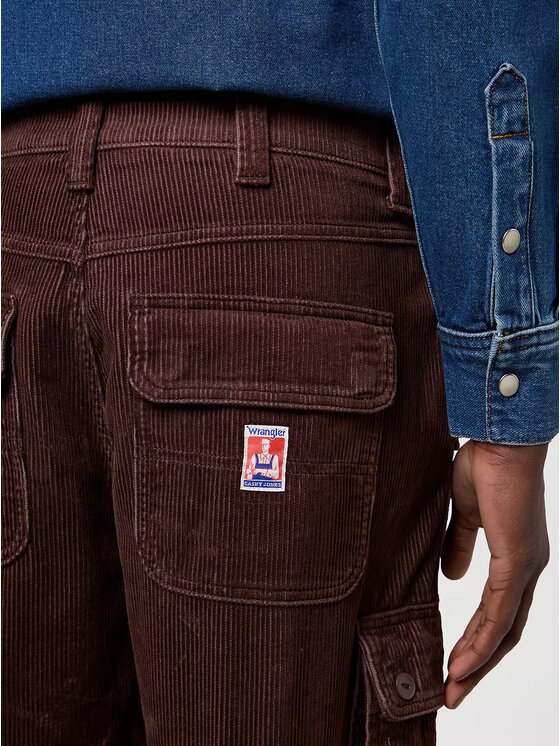Wrangler Wrangler Pantaloni di tessuto CJ LOOSE CARGO Marrone Loose Fit