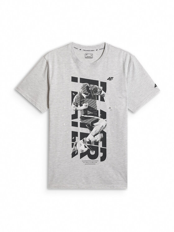 4F 4F T-Shirt casual Szary jasny Regular Fit
