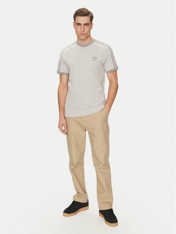 adidas adidas Majica adicolor Classics 3-Stripes JN7016 Siva Slim Fit
