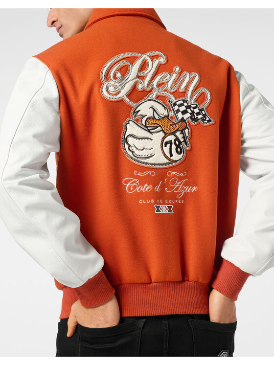 PHILIPP PLEIN PHILIPP PLEIN Kurtka bomber 24317 Pomarańczowy Regular Fit