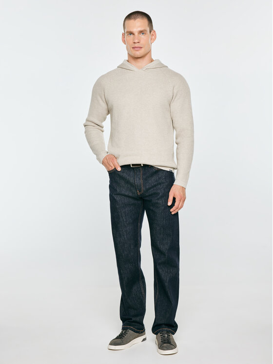 BIG STAR BIG STAR Sweter HOODSON Beżowy Basic Fit