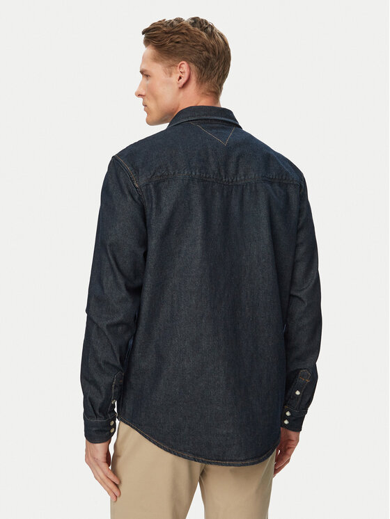 Tommy Jeans Tommy Jeans džinsiniai marškiniai Western DM0DM23022 Tamsiai mėlyna Regular Fit