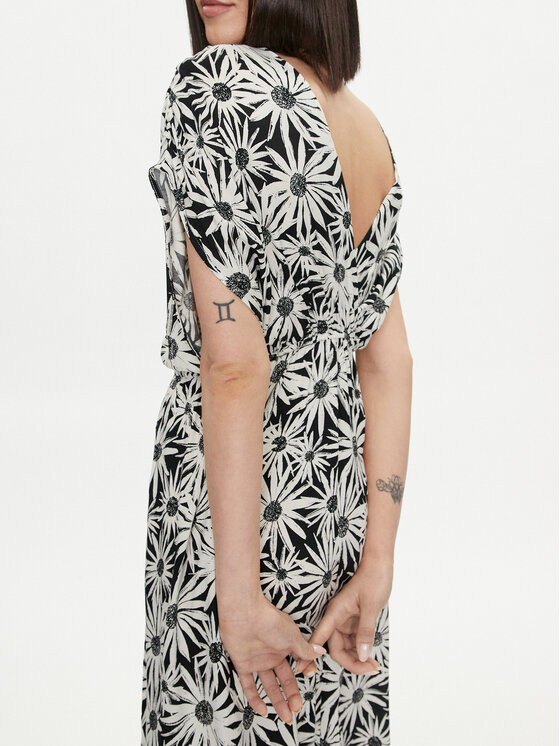 United Colors Of Benetton United Colors Of Benetton Літня сукня 4R5N5V01O Чорний Regular Fit