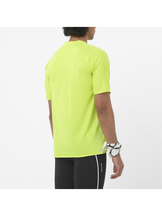 Salomon Salomon Koszulka techniczna SENSE AERO GRAPHIC Zielony jasny Slim Fit