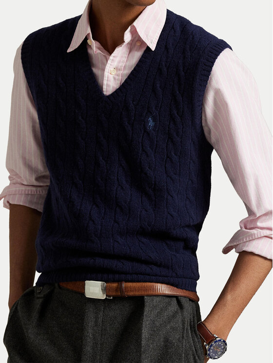 Polo Ralph Lauren Polo Ralph Lauren Džemper 710974166001 Tamnoplava Regular Fit