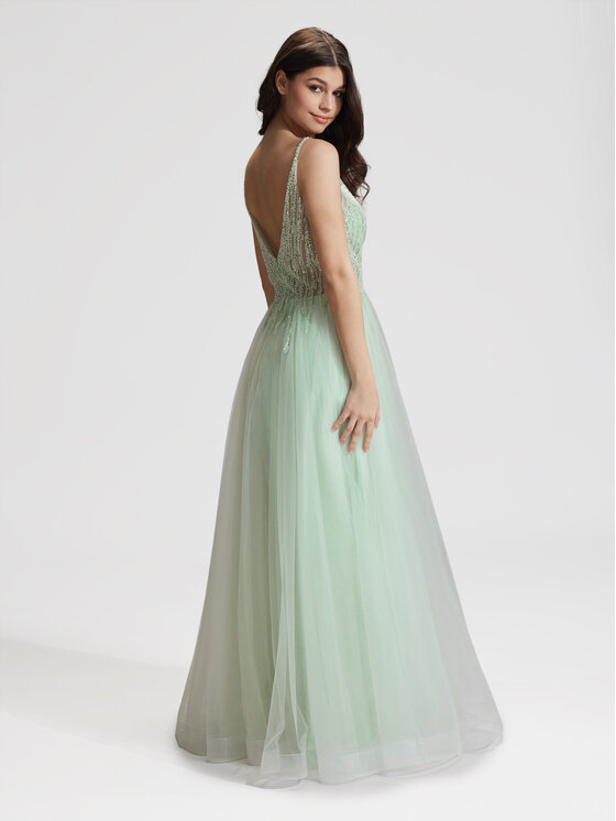 Hey Kyla Hey Kyla Abendkleid 5AG005HK Grün Regular Fit