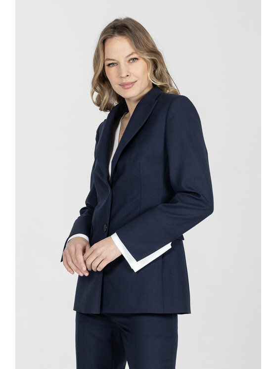 Deni Cler Milano Deni Cler Milano Marynarka W-DC-6008-F2-A2-58-1 Granatowy Regular Fit