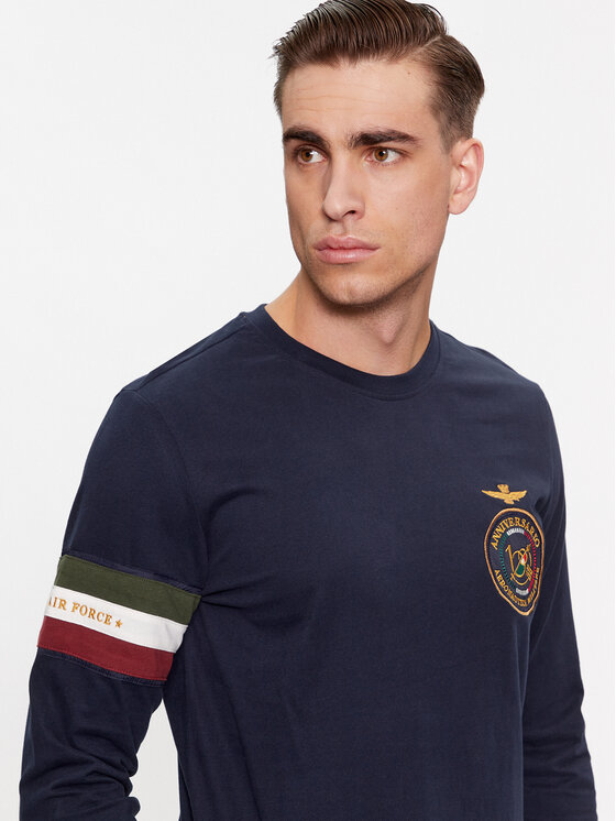 Aeronautica Militare Aeronautica Militare Longsleeve 232TS2138J558 Blu scuro Regular Fit