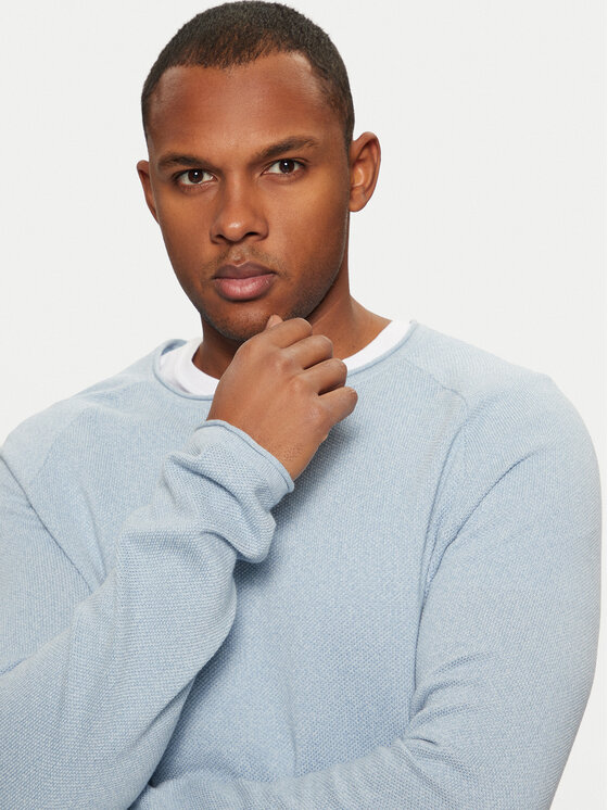 Jack & Jones Jack & Jones Sweter 12157321 Błękitny Regular Fit
