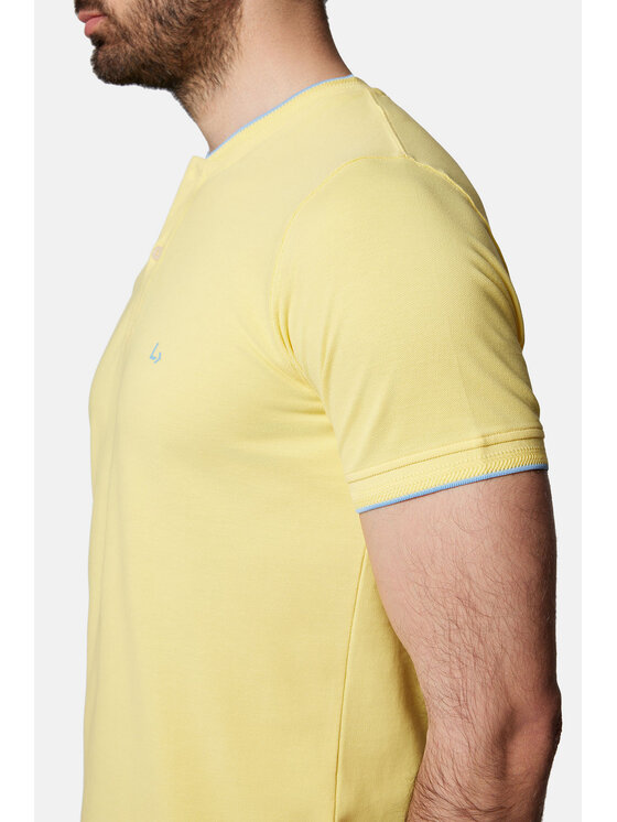 Lancerto Lancerto Polo Robbie PO073124000012 Żółty Regular Fit