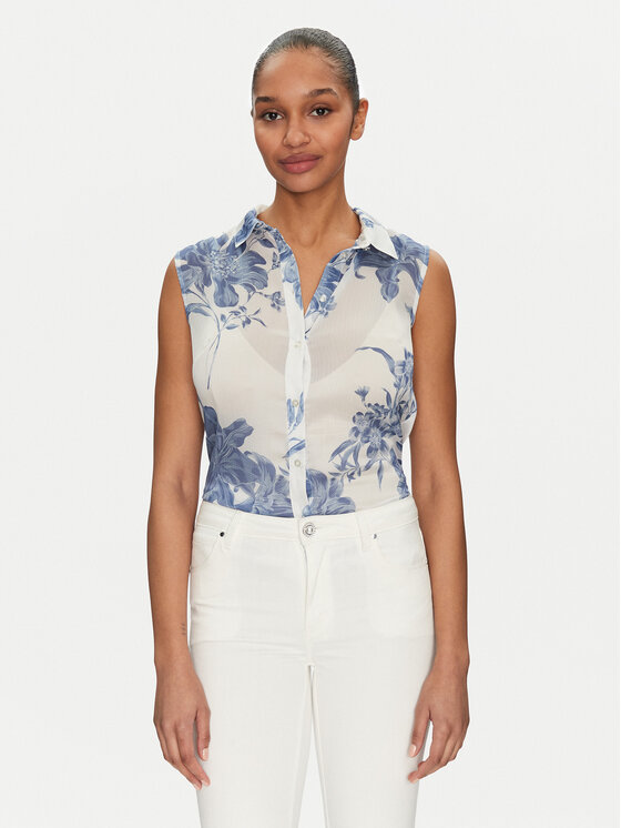 Guess Guess Cămașă W5GH95 WDW82 Colorat Slim Fit