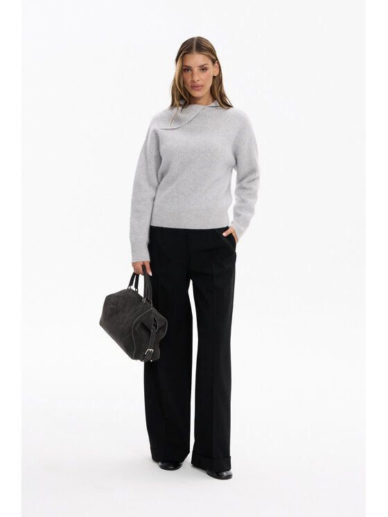 Deni Cler Milano Deni Cler Milano Sweter T-DC-S463-F5-90-81-1 Szary Regular Fit