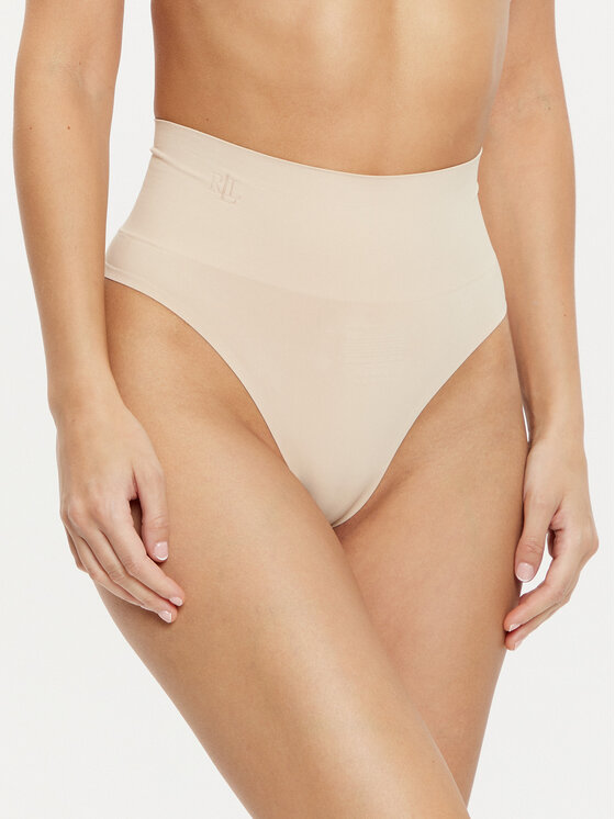 LAUREN RALPH LAUREN Stringové nohavičky 4L0065 Béžová