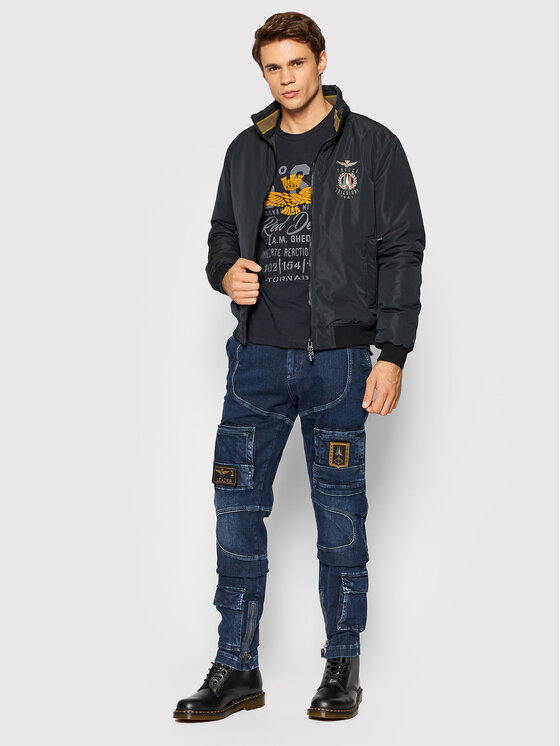 Aeronautica Militare Aeronautica Militare Bomber 212AB1979CT2882 Nero Regular Fit
