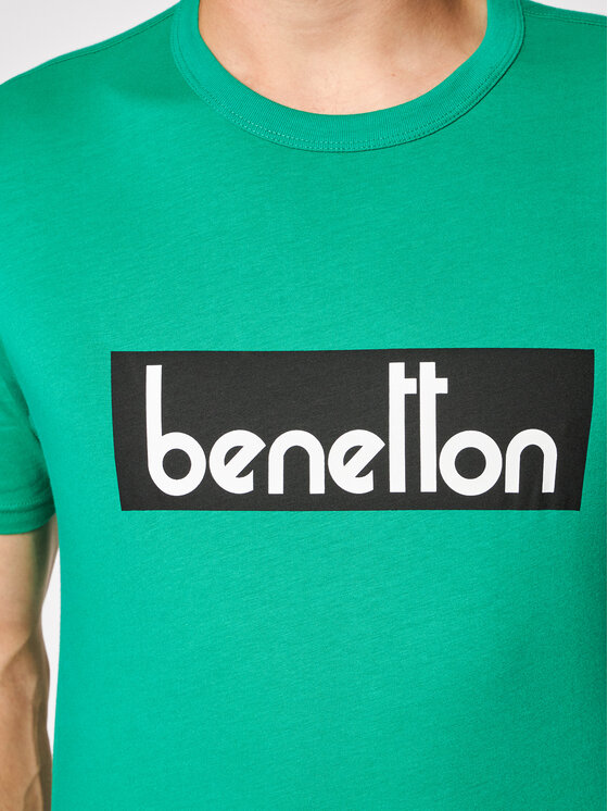 United Colors Of Benetton United Colors Of Benetton T-Shirt 3096J17H6 Zielony Regular Fit