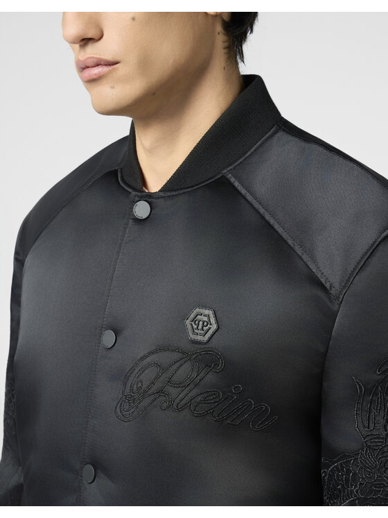 PHILIPP PLEIN PHILIPP PLEIN Kurtka bomber 29737 Czarny Regular Fit