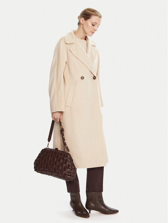 Weekend Max Mara Weekend Max Mara Вовняне пальто Resina 2525016031 Бежевий Regular Fit