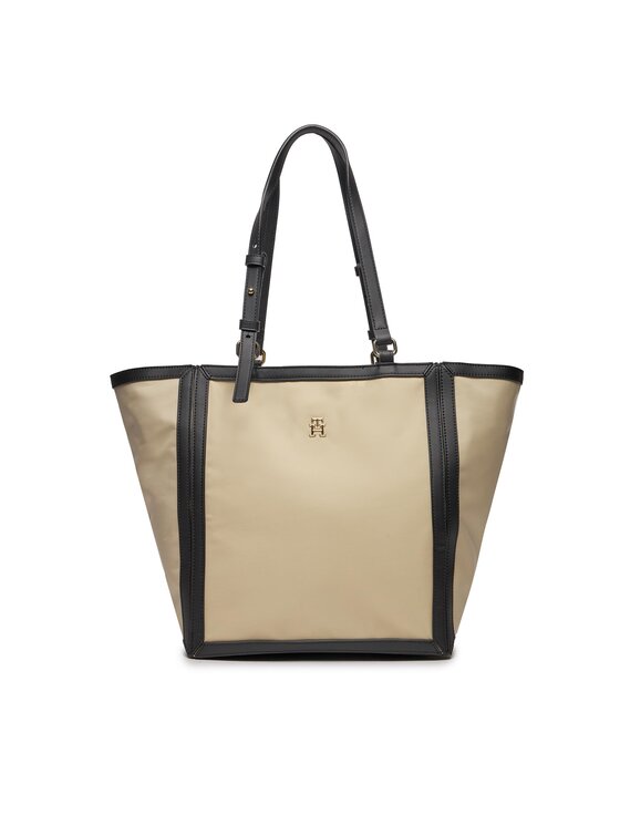 Geantă Tommy Hilfiger Th Essential S Tote Cb AW0AW15698 Alb