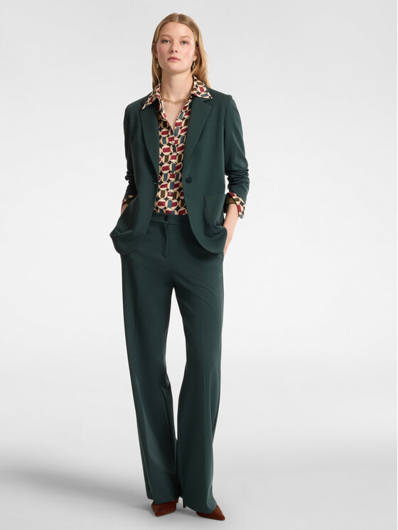 Elena Mirò Elena Mirò Pantaloni di tessuto P151P000341N053 Verde Over Fit