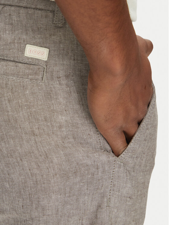 BOSS BOSS Bavlnené šortky 50536863 Béžová Tapered Fit