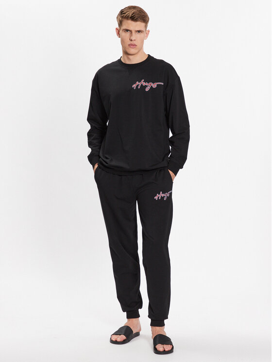 HUGO Hugo Felpa Varsity 50490313 Nero Relaxed Fit