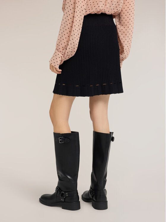 Motivi Motivi Spódnica midi 1614W000736N033 Czarny Flared Fit