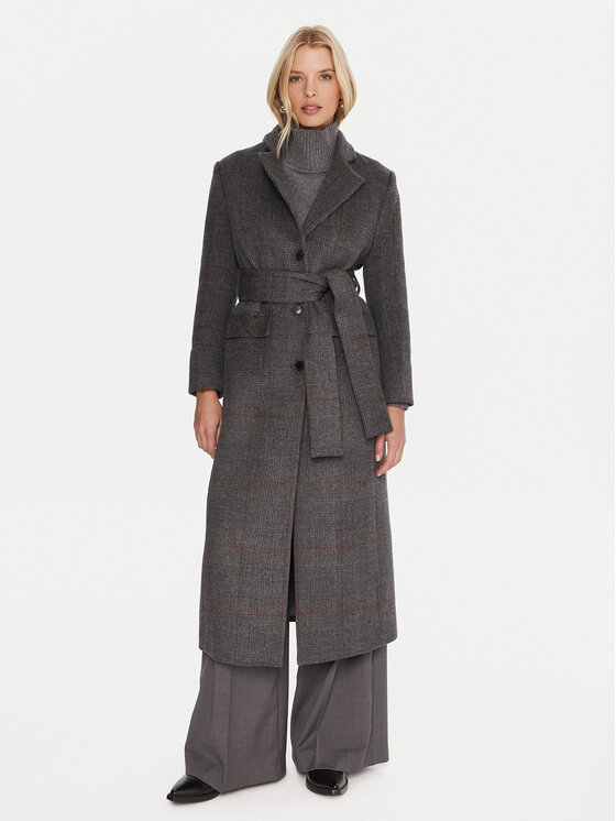 Marella Marella Palton de lână Giostro 2523016162 Gri Regular Fit
