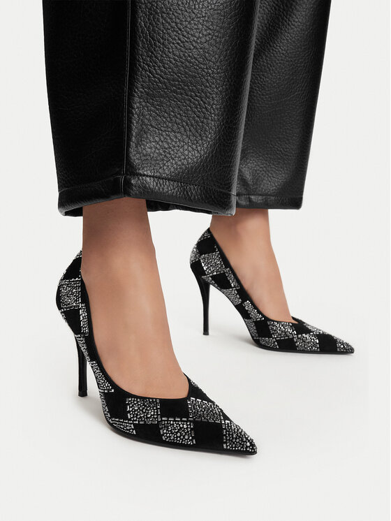 Eva Minge Eva Minge Pantofi cu toc subțire EO-LT2357-4 Negru