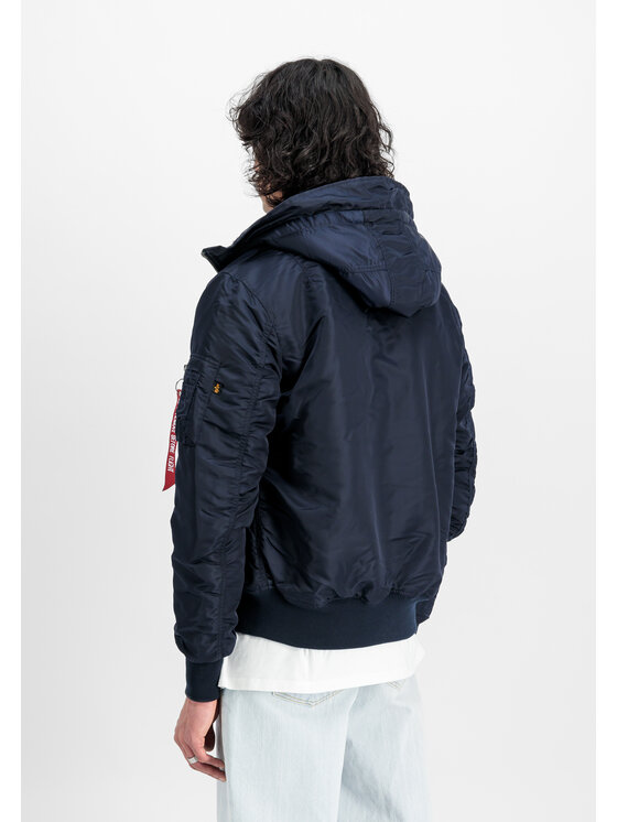 Alpha Industries Alpha Industries Kurtka bomber MA-1 Hooded Bomber Jacket Błękitny Slim Fit