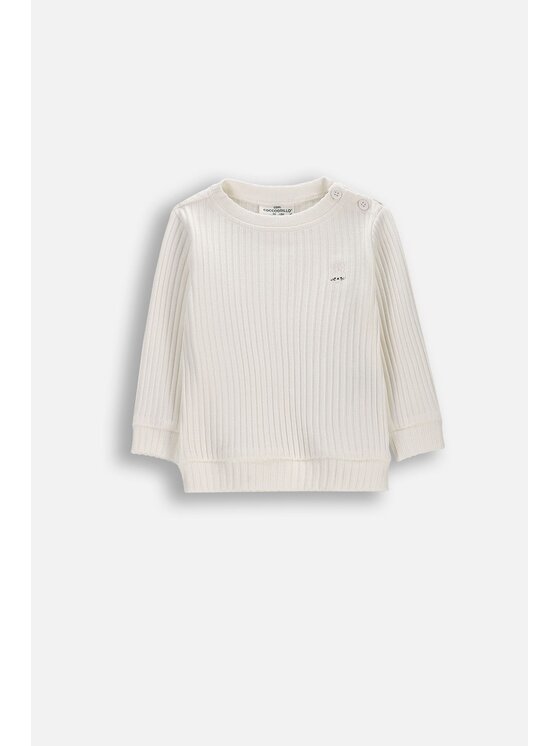 Coccodrillo Coccodrillo Sweter WC6172102HUN-003 Écru Regular Fit
