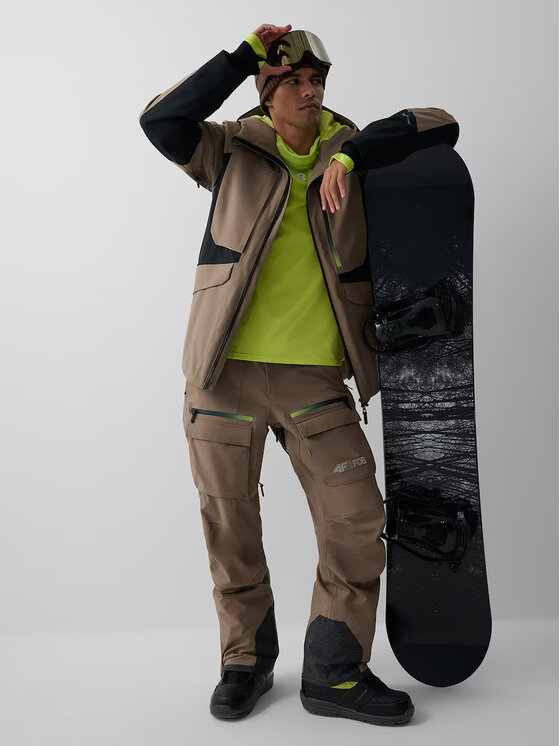 4F 4F Kurtka snowboardowa FOB Brązowy jasny Regular Fit