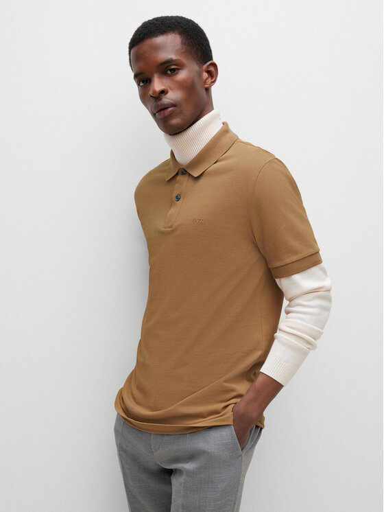 Boss Polokošeľa 50468301 Béžová Regular Fit